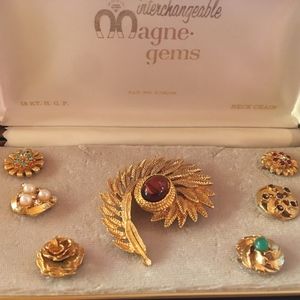 Vintage 1950's Barbara Reed Brooch Magne-Gems